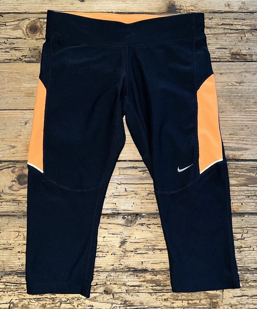 Nike Women’s Size XS Dri-Fit Orange & Black Leggings